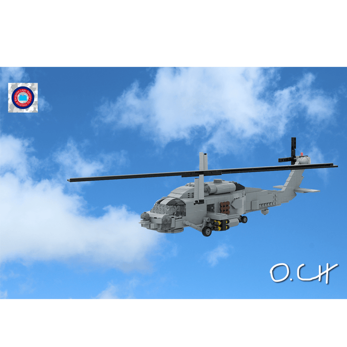 MOC - 204867 MH - 60R Navy Helicopter Building Blocks - LesDiy - Building Blocks -