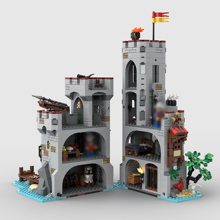 MOC - 206932 Medieval Seaside Market Tower Alt build Building Blocks - LesDiy - Building Blocks -