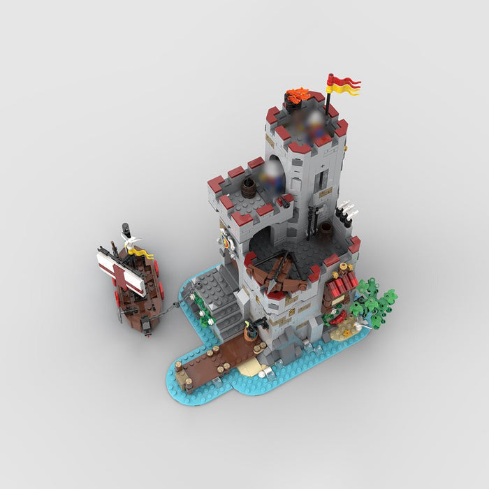 MOC - 206932 Medieval Seaside Market Tower Alt build Building Blocks - LesDiy - Building Blocks -