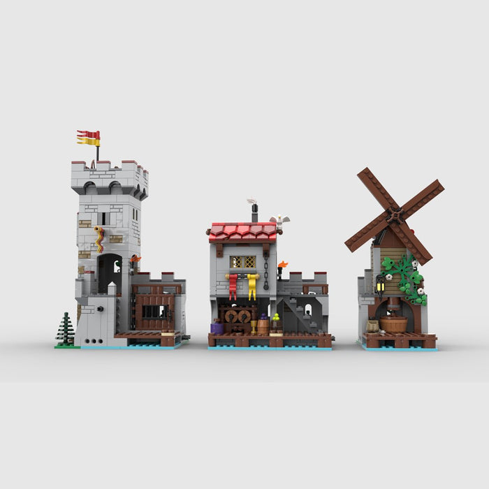 MOC - 206939 Medieval Seaside Market Extra Modules Building Blocks - LesDiy - Building Blocks -