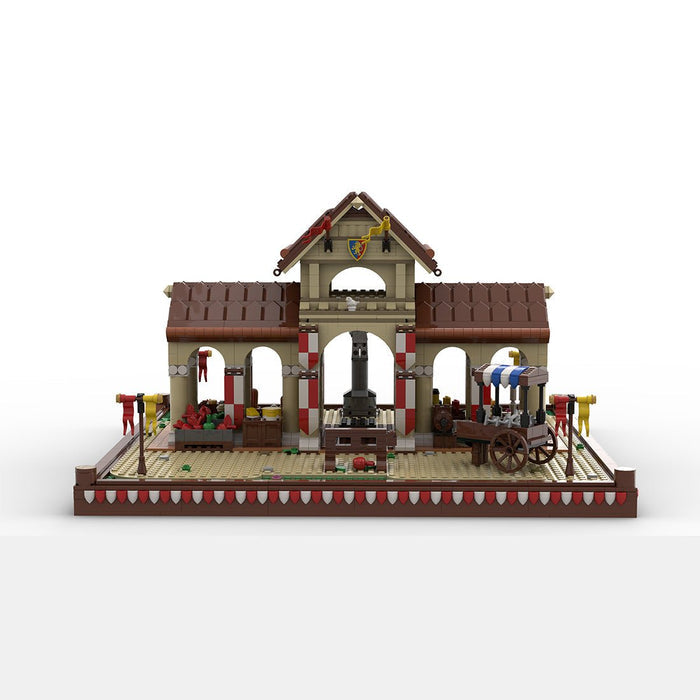 MOC - 207789 Market Hall - Medieval Village Diorama Building Blocks - LesDiy - Building Blocks -