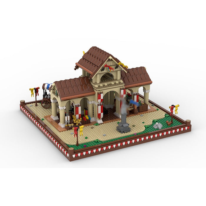 MOC - 207789 Market Hall - Medieval Village Diorama Building Blocks - LesDiy - Building Blocks -