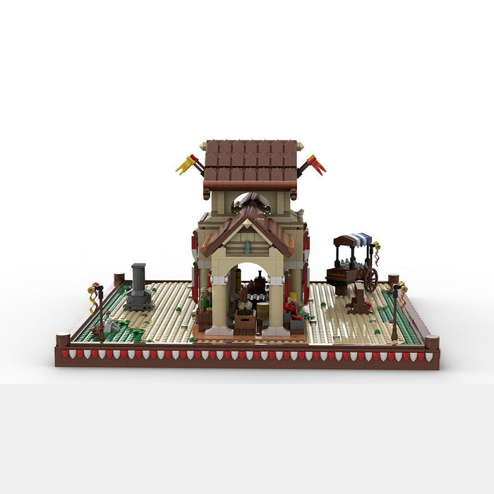 MOC - 207789 Market Hall - Medieval Village Diorama Building Blocks - LesDiy - Building Blocks -