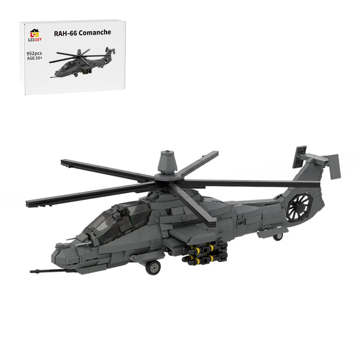 MOC - 208482 1/35 Scale RAH - 66 Comanche Stealth Helicopter Building Blocks Set - LesDiy - Building Blocks -