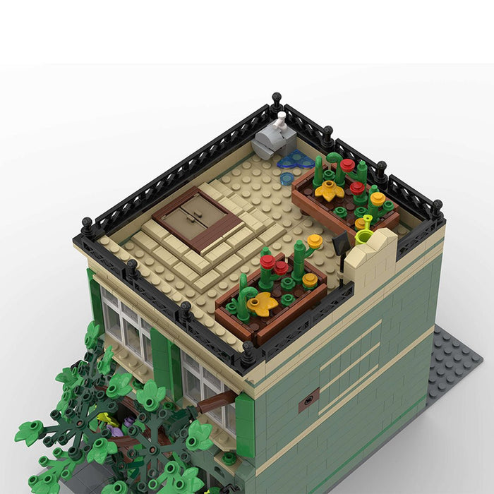 MOC-209268 Green Ivy Flower Shop Modular Building Blocks-LesDiy-MOC-
