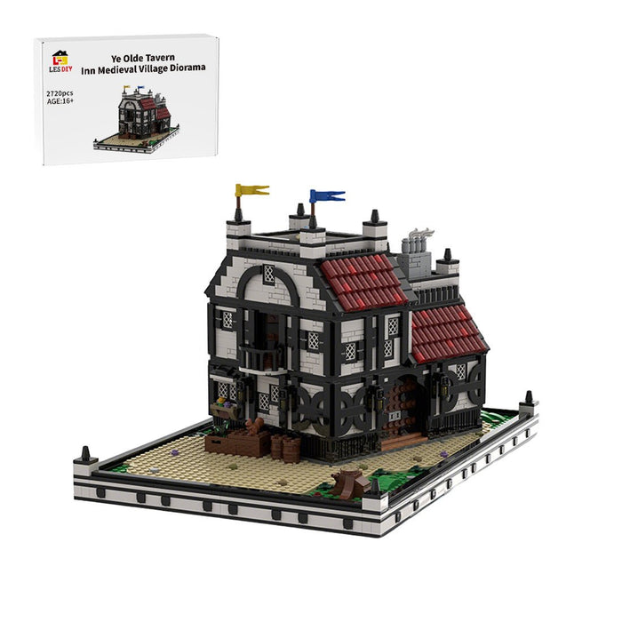 MOC - 210215 Ye Olde Tavern & Inn - Medieval Village Diorama Building Blocks - LesDiy - Building Blocks -