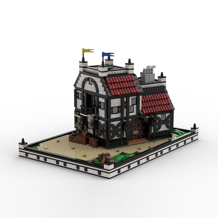 MOC - 210215 Ye Olde Tavern & Inn - Medieval Village Diorama Building Blocks - LesDiy - Building Blocks -