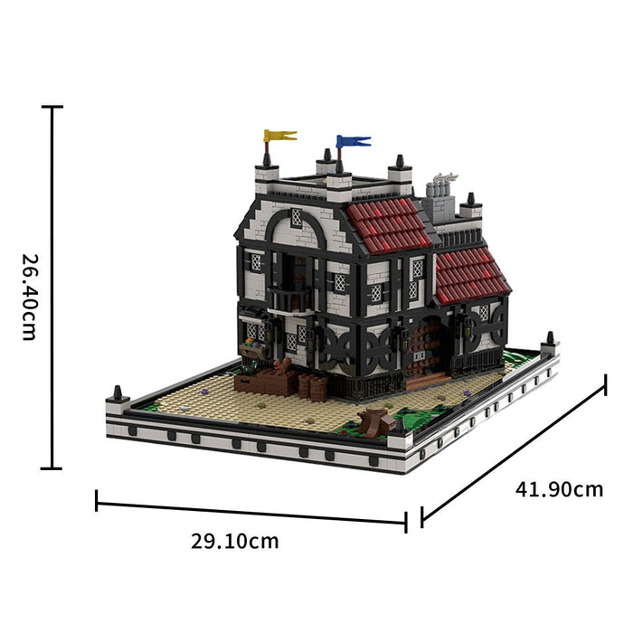 MOC - 210215 Ye Olde Tavern & Inn - Medieval Village Diorama Building Blocks - LesDiy - Building Blocks -