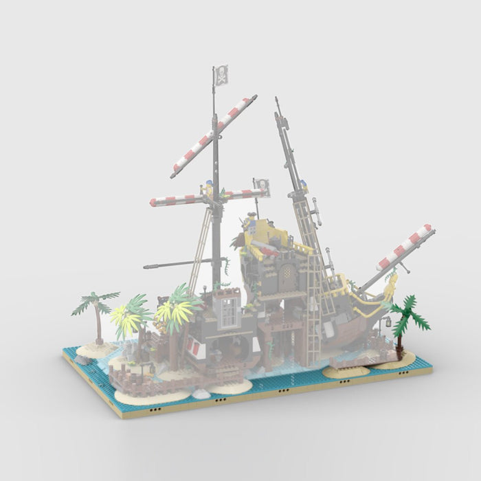 MOC - 210286 Pirate Shoreline Ocean Scene Base Building Blocks - LesDiy -