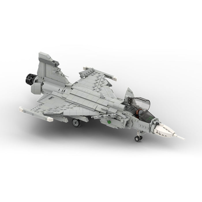 MOC - 210715 Saab | JAS - 39 E GRIPEN - 1:35 Scale Building Blocks - LesDiy - Building Blocks -