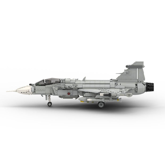 MOC - 210715 Saab | JAS - 39 E GRIPEN - 1:35 Scale Building Blocks - LesDiy - Building Blocks -