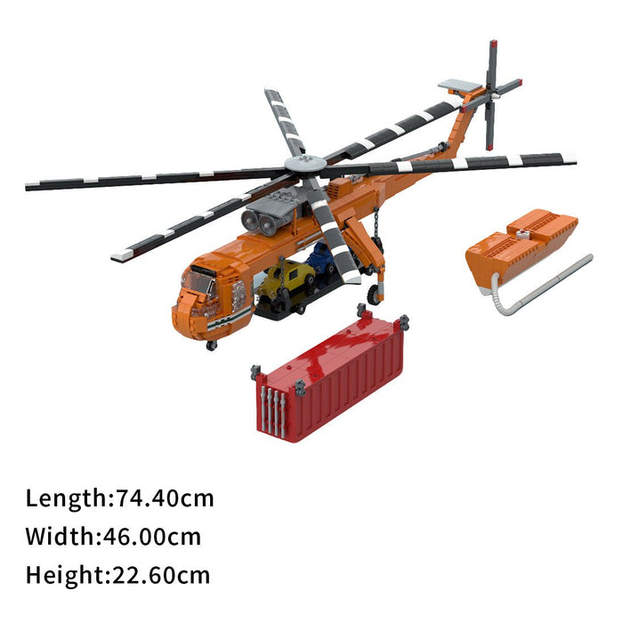 MOC - 211002 Sikorsky S - 64 Skycrane Building Blocks - LesDiy - Building Blocks -