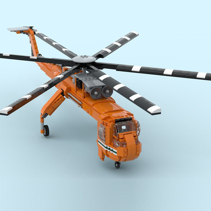 MOC - 211002 Sikorsky S - 64 Skycrane Building Blocks - LesDiy - Building Blocks -