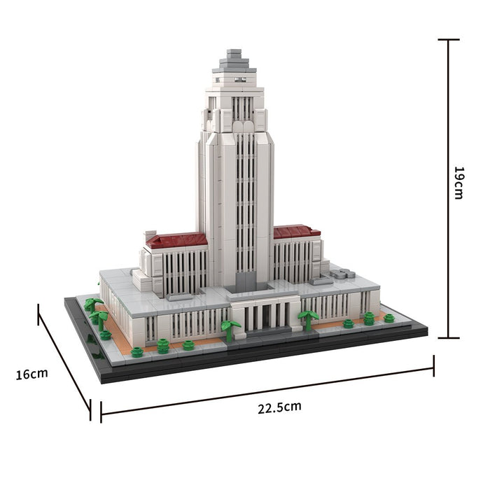 MOC - 211470 Los Angeles City Hall - 1/800 Scale Building Blocks - LesDiy - Building Blocks -