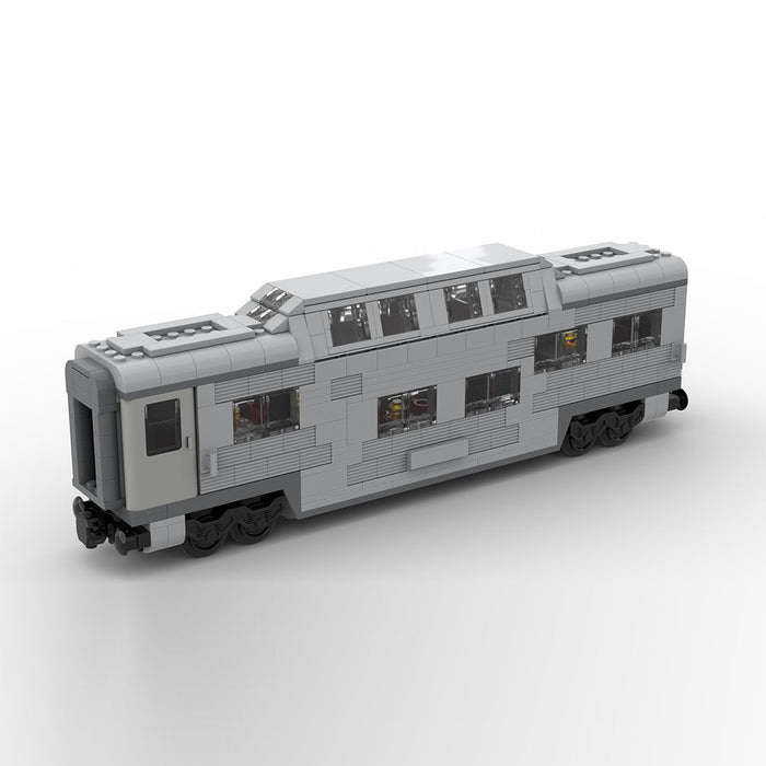 MOC-212051 Santa Fe Double-Decker Canopy Passenger Train Car Building Blocks-LesDiy-Locomotive-
