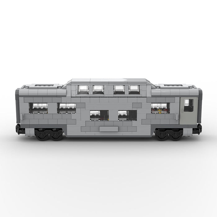 MOC-212051 Santa Fe Double-Decker Canopy Passenger Train Car Building Blocks-LesDiy-Locomotive-