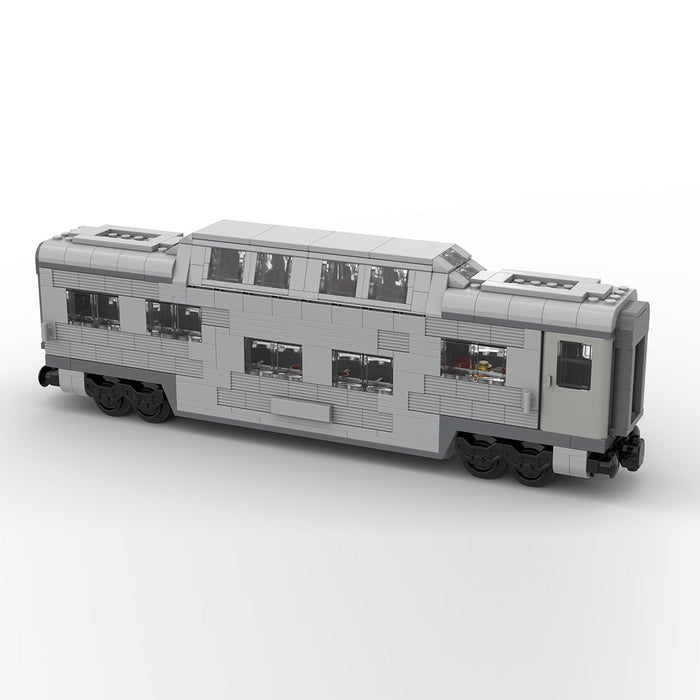 MOC-212051 Santa Fe Double-Decker Canopy Passenger Train Car Building Blocks-LesDiy-Locomotive-