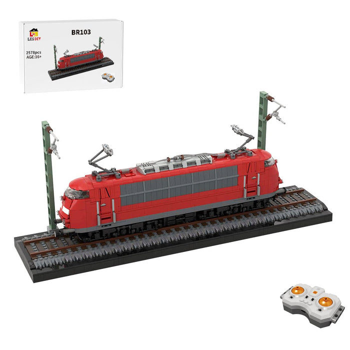 MOC - 212170 German BR103 Locomotive (red) Building Blocks - LesDiy - Building Blocks -