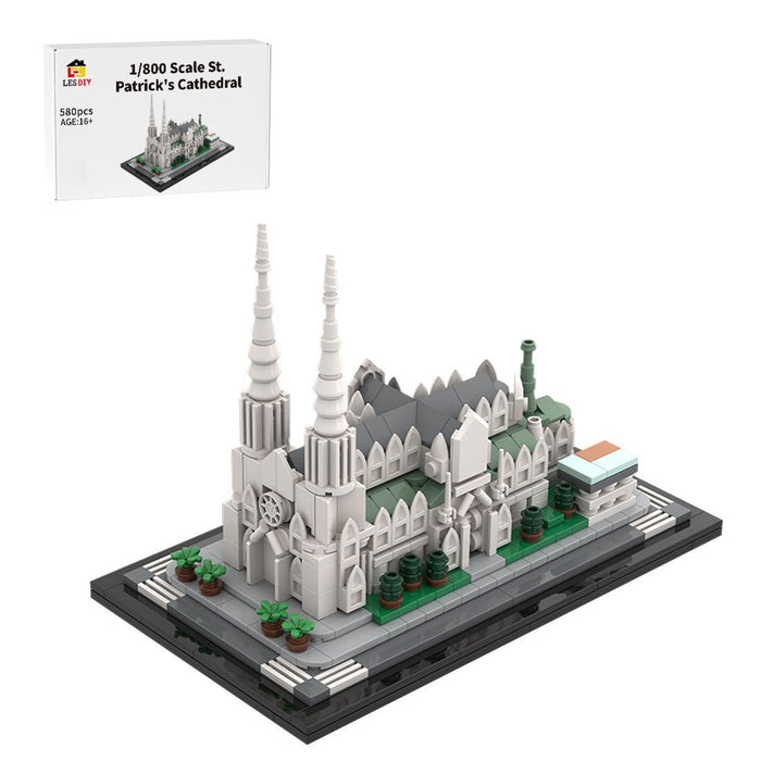 MOC - 212962 St. Patrick's Cathedral 1:800 Scale Building Blocks - LesDiy - Building Blocks -