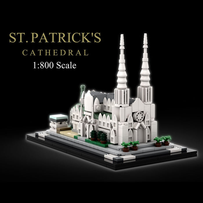 MOC - 212962 St. Patrick's Cathedral 1:800 Scale Building Blocks - LesDiy - Building Blocks -