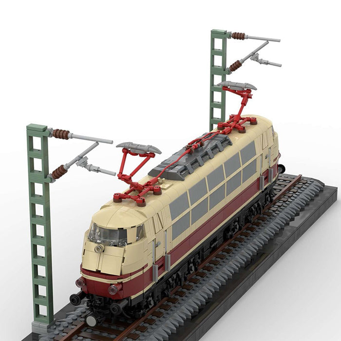 MOC - 213295 BR103 tan/dark - red Bluilding Blocks - LesDiy - Locomotive -