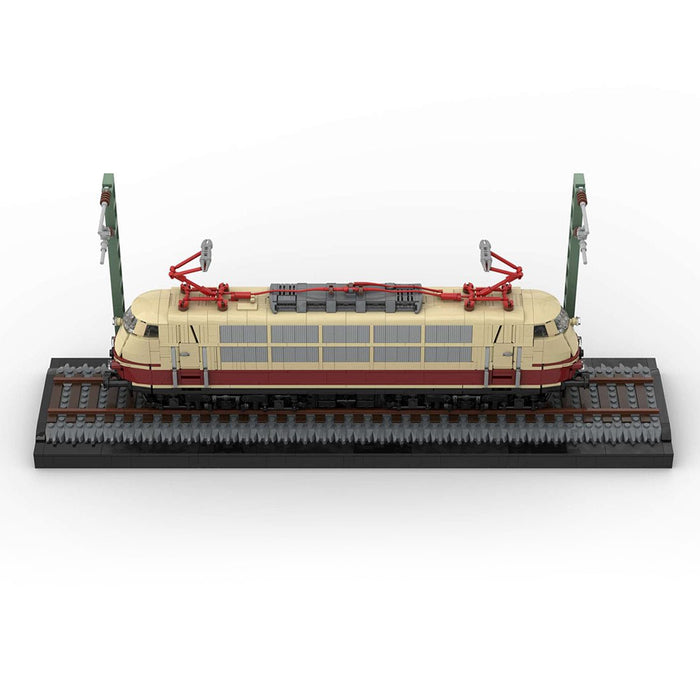 MOC - 213295 BR103 tan/dark - red Bluilding Blocks - LesDiy - Locomotive -
