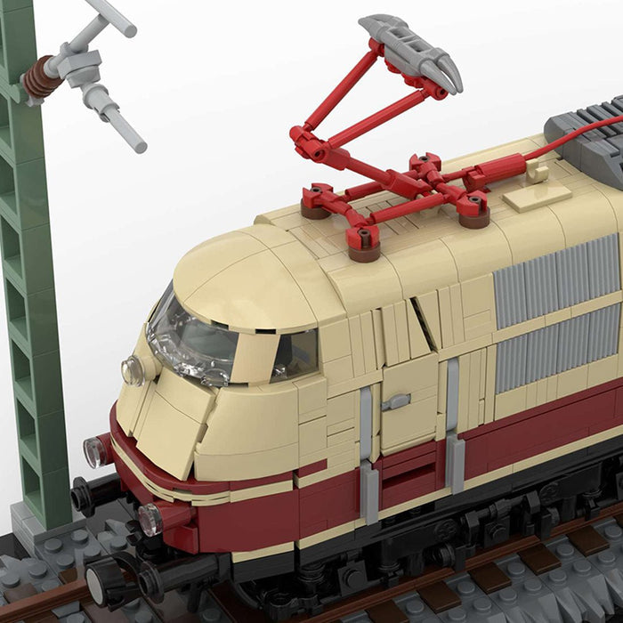 MOC - 213295 BR103 tan/dark - red Bluilding Blocks - LesDiy - Locomotive -