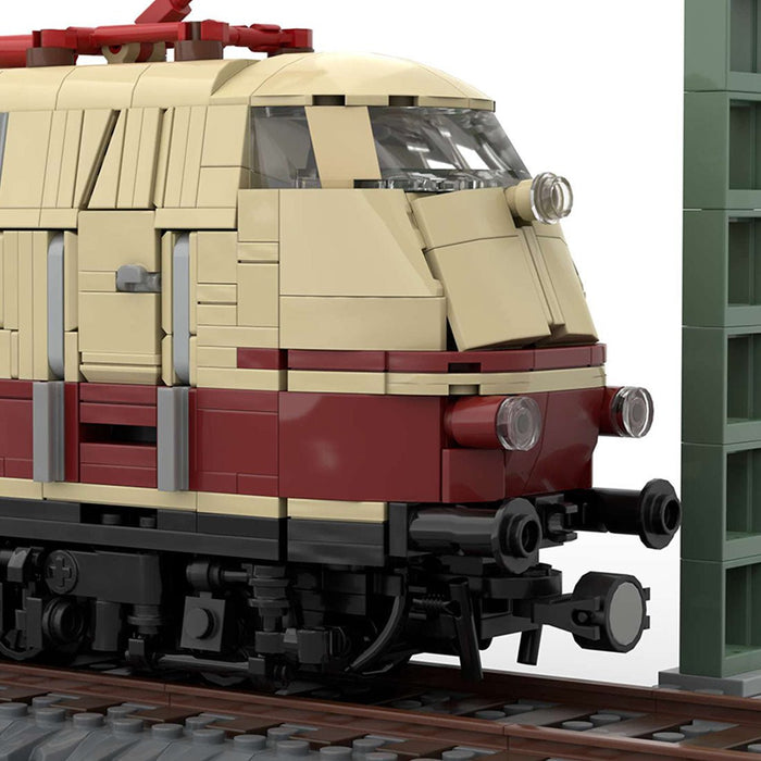 MOC - 213295 BR103 tan/dark - red Bluilding Blocks - LesDiy - Locomotive -