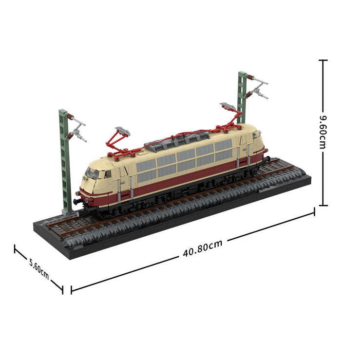 MOC - 213295 BR103 tan/dark - red Bluilding Blocks - LesDiy - Locomotive -