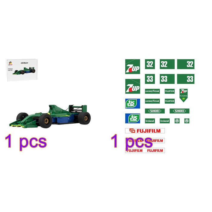 MOC - 213339 1/16 Scale Jordan 191 Race Car Building Blocks - LesDiy -