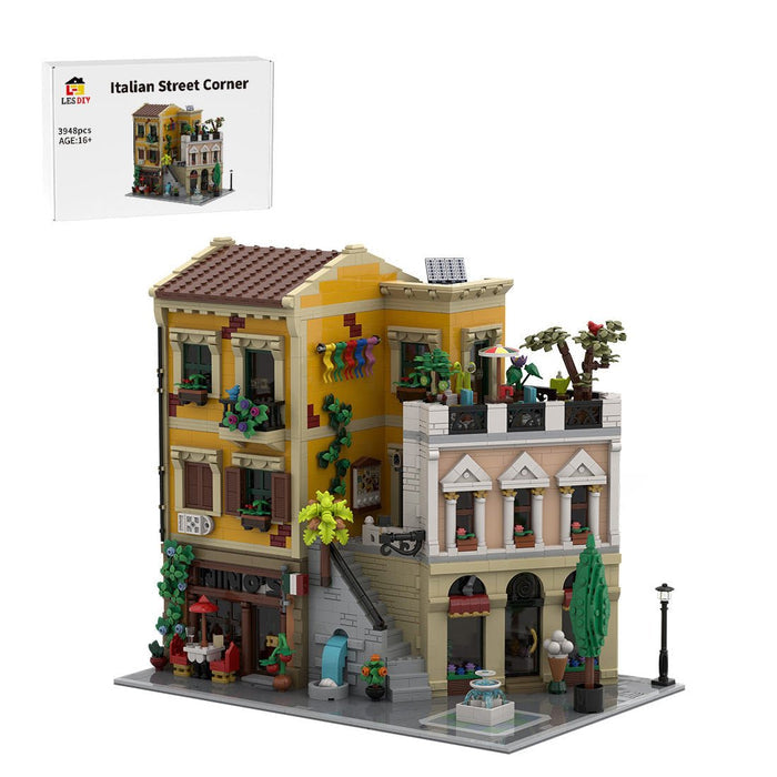 MOC - 217918 Italian Street Corner Building Blocks - LesDiy -