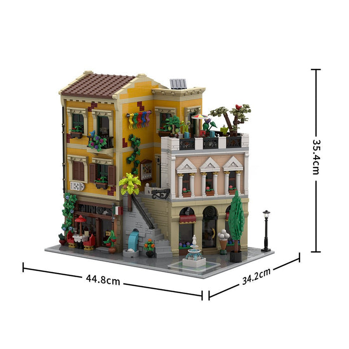 MOC - 217918 Italian Street Corner Building Blocks - LesDiy -