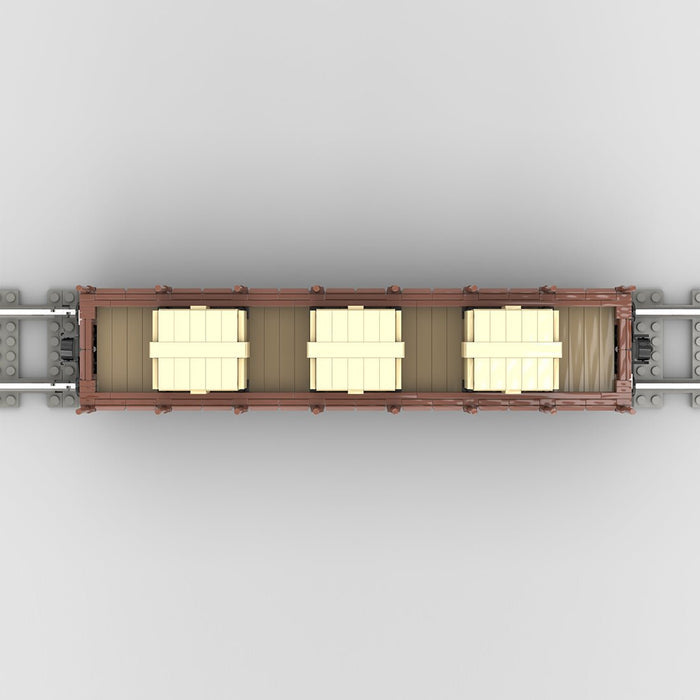 MOC-219158 Classic Flat Wagon with Goods Building Blocks-LesDiy-MOC-