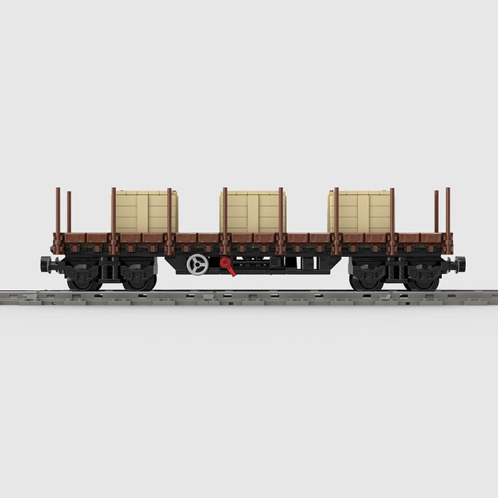 MOC-219158 Classic Flat Wagon with Goods Building Blocks-LesDiy-MOC-