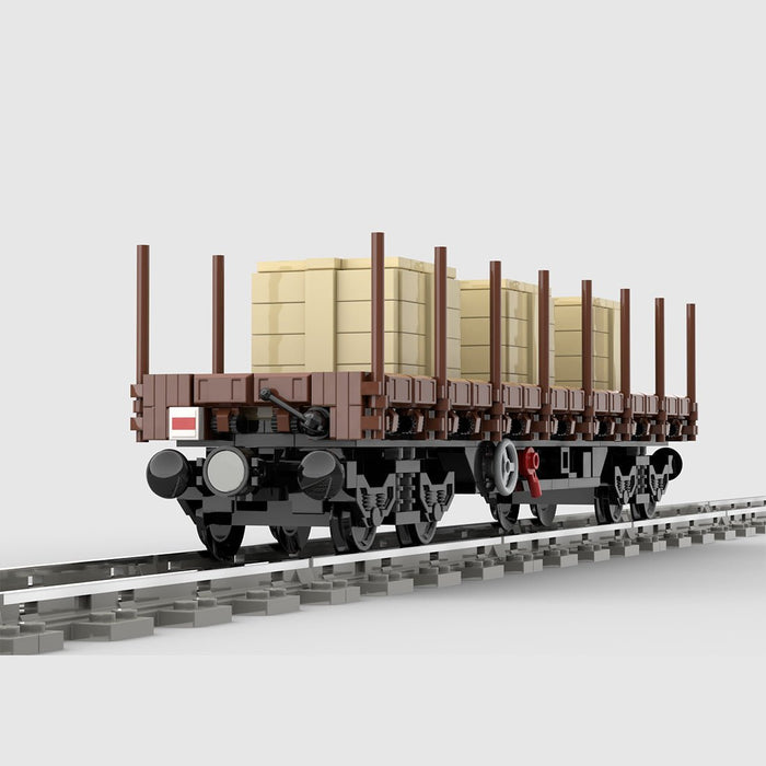 MOC-219158 Classic Flat Wagon with Goods Building Blocks-LesDiy-MOC-