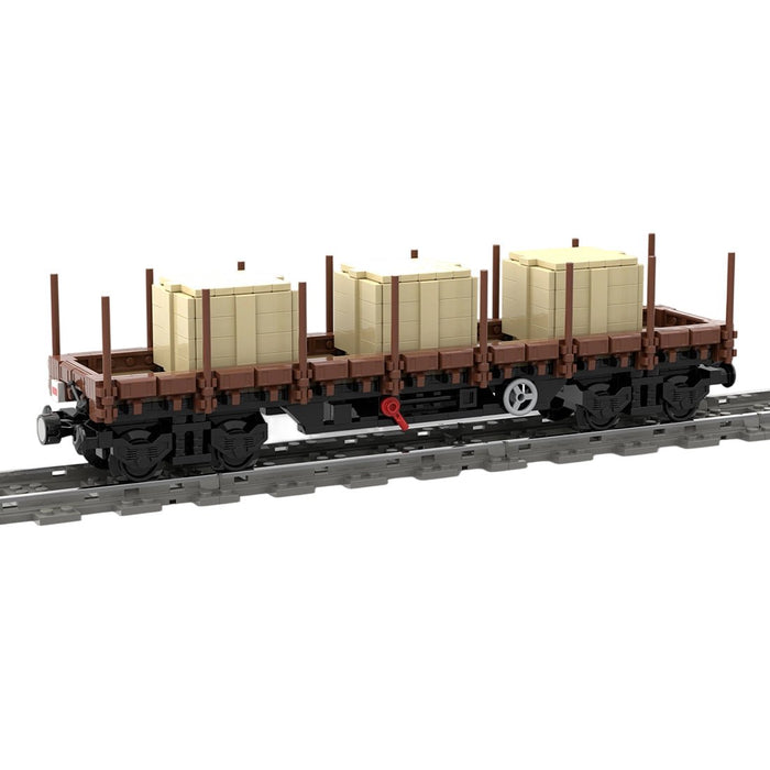 MOC-219158 Classic Flat Wagon with Goods Building Blocks-LesDiy-MOC-