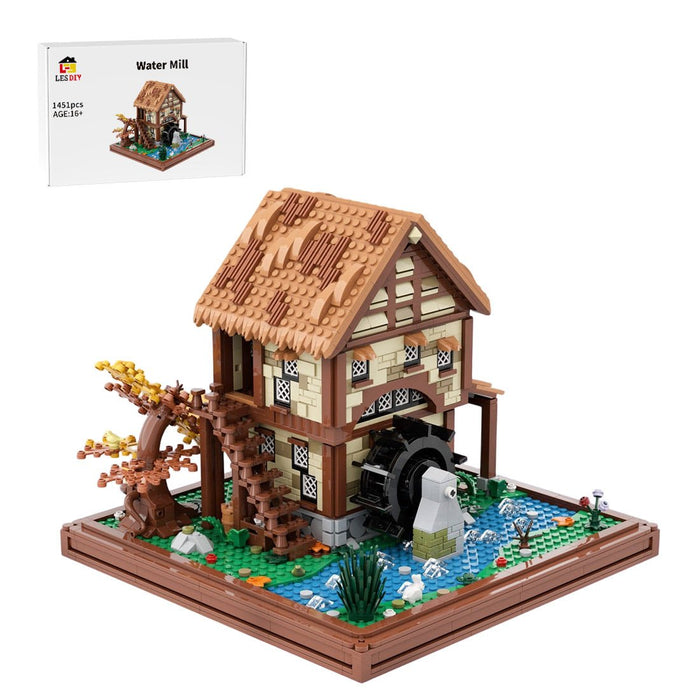 MOC - 219518 Water Mill - Medieval Village Diorama Building Blocks - LesDiy -