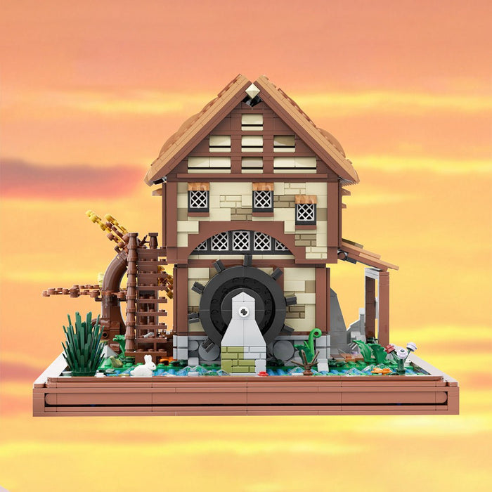 MOC - 219518 Water Mill - Medieval Village Diorama Building Blocks - LesDiy -