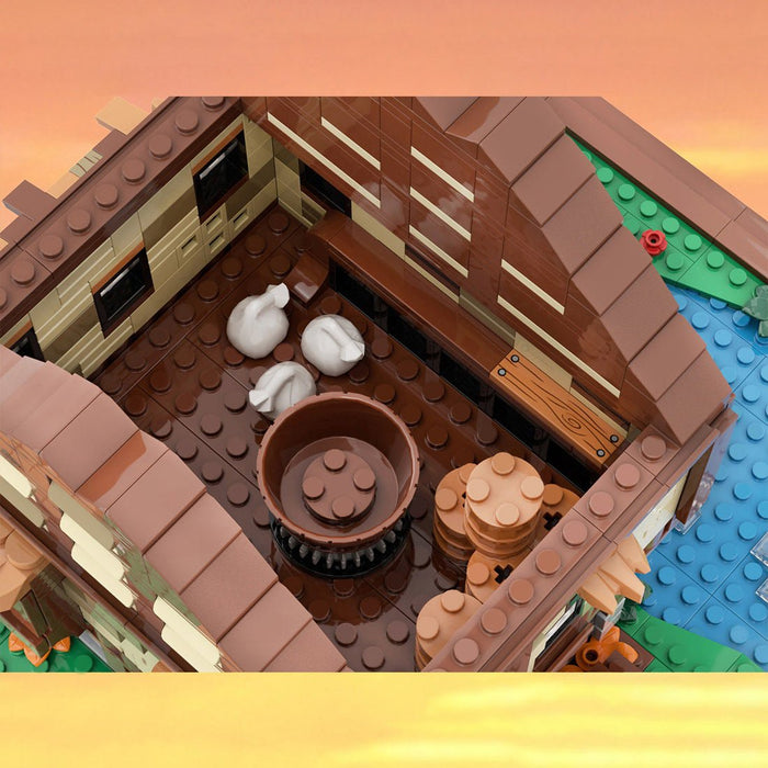MOC - 219518 Water Mill - Medieval Village Diorama Building Blocks - LesDiy -
