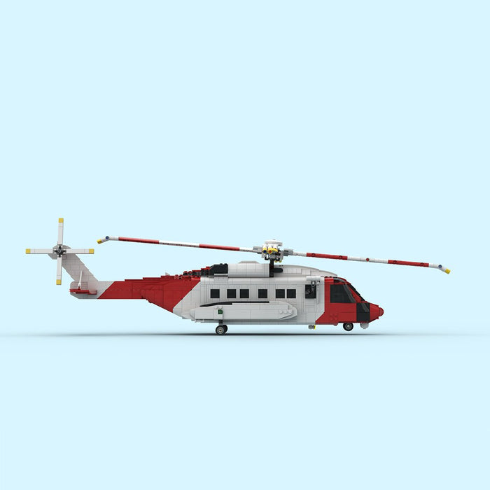 MOC - 219694 S - 92 Helibus Twin - Engine Medium Helicopter Building Blocks - LesDiy - Building Blocks -