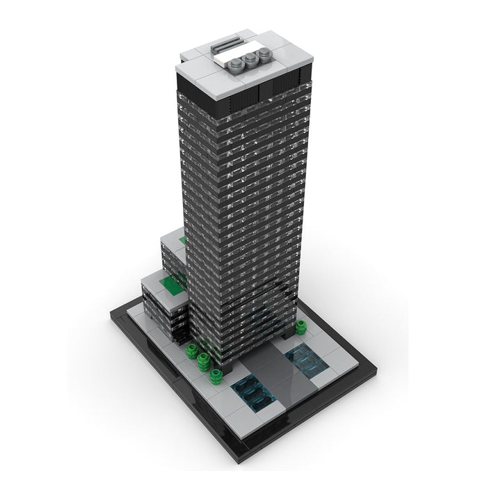 MOC - 219954 Seagram Building New York - 1/800 Scale Building Blocks - LesDiy - Building Blocks -