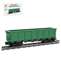 MOC - 221417 Open Goods Wagon with 4 axles U.S. style Bluilding Blocks - LesDiy - Locomotive -