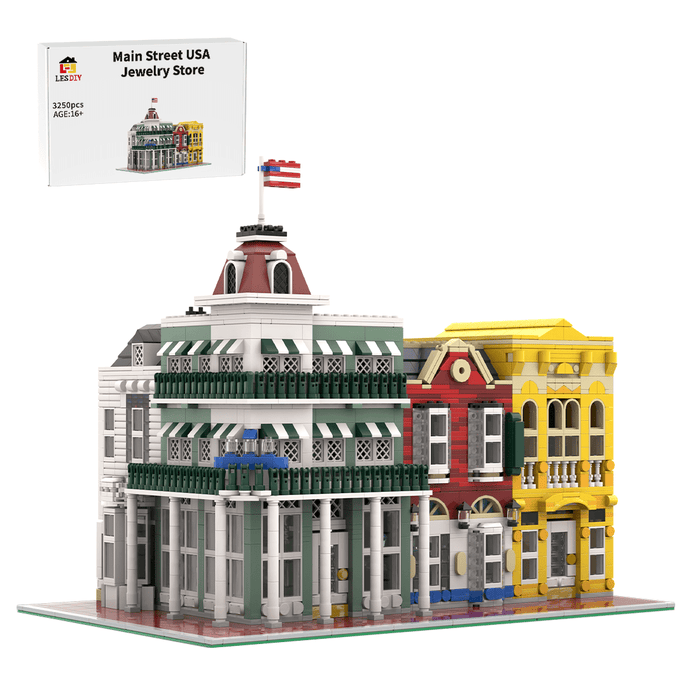 MOC - 222578 Main Street USA Jewelry Store | Deluxe Main Street USA ModularBuilding Blocks - LesDiy - Building Blocks -