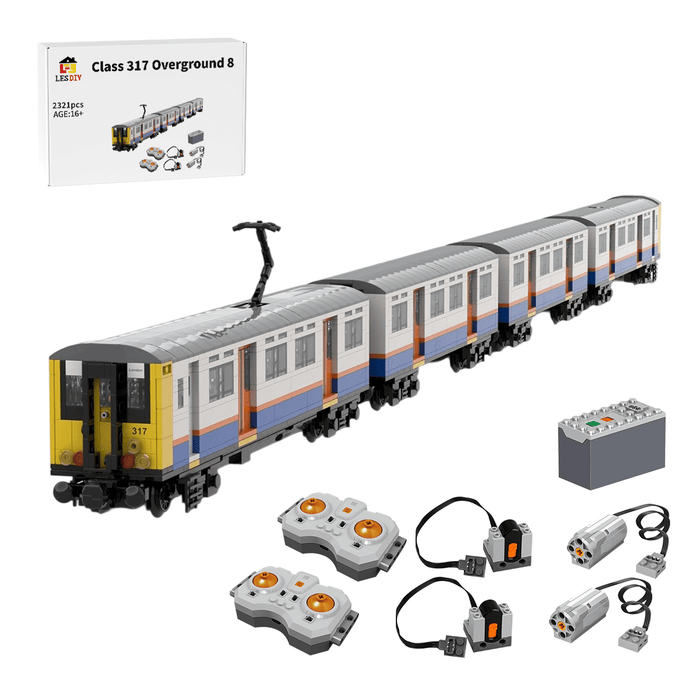 MOC - 223165 Class 317 Overground Livery| 8 - Wide | Power Functions Building Blocks - LesDiy - MOC -