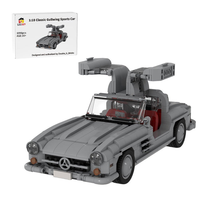 MOC-223863 Mercedes 300 SL W198 1:18 Scale Classic Sports Car Building Blocks-LesDiy-MOC-