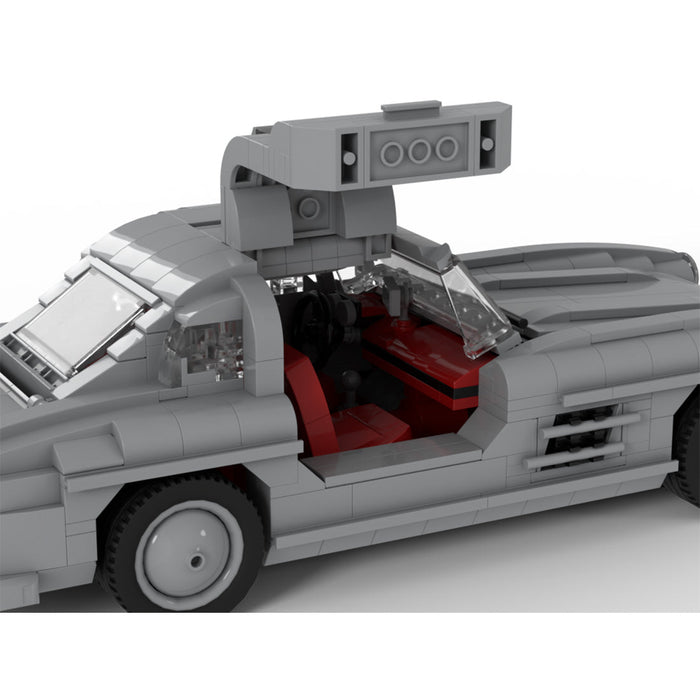 MOC-223863 Mercedes 300 SL W198 1:18 Scale Classic Sports Car Building Blocks-LesDiy-MOC-