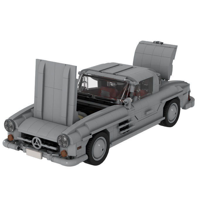 MOC-223863 Mercedes 300 SL W198 1:18 Scale Classic Sports Car Building Blocks-LesDiy-MOC-