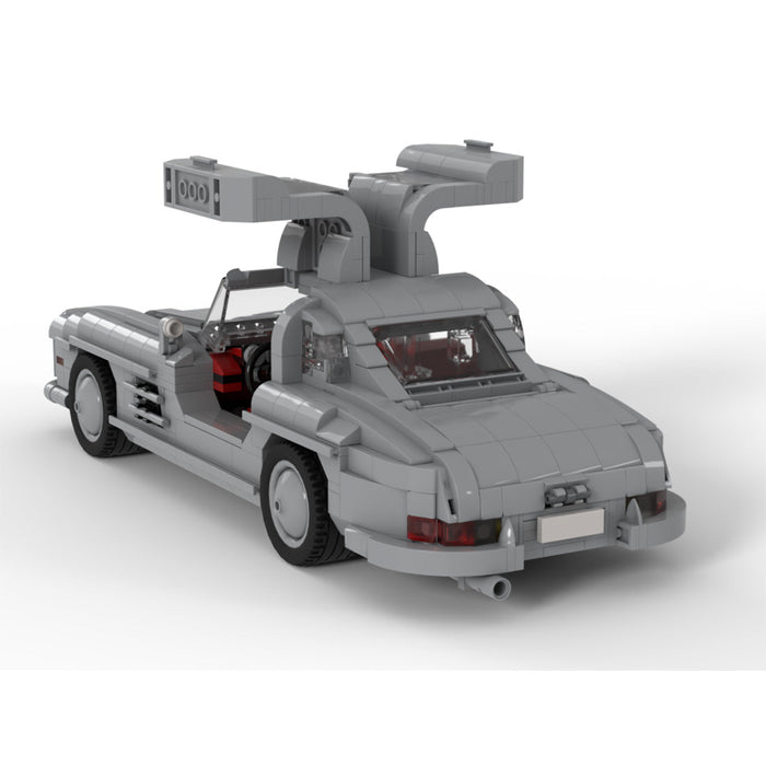 MOC-223863 Mercedes 300 SL W198 1:18 Scale Classic Sports Car Building Blocks-LesDiy-MOC-