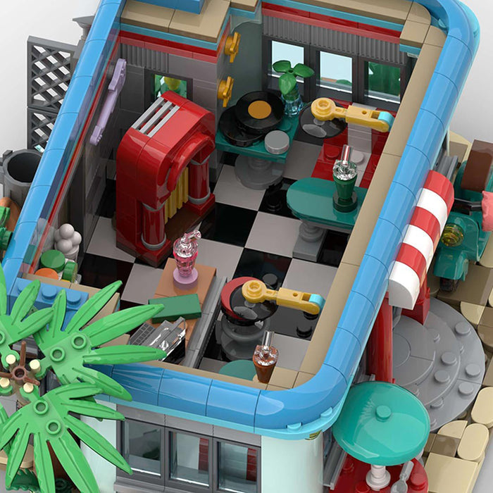 MOC - 224580 Milkshake bar Building Blocks - LesDiy -
