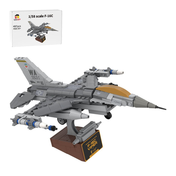 MOC - 224853 F - 16C Fighting Falcon, Nellis (1:58) Building Blocks - LesDiy - Building Blocks - MOC - 224853 1/58 Scale American Supersonic Multirole Combat Fighter Building Blocks